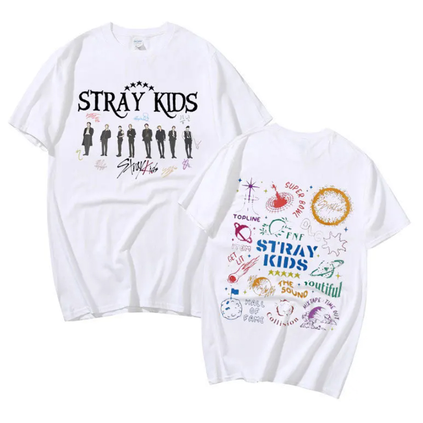 STRAY KIDS - T Shirt Blanc Replay (FNF, The sound, Topline ...)