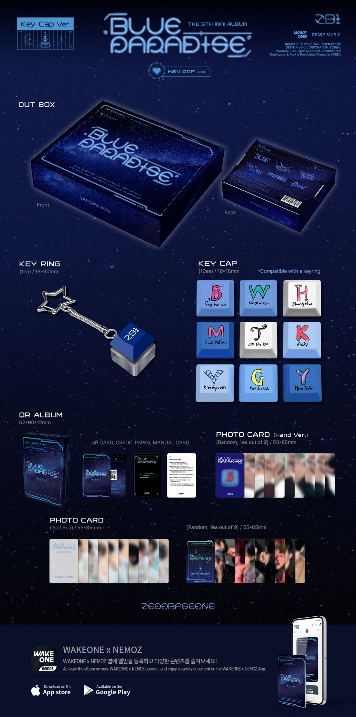 ZEROBASEONE BLUE PARADISE デジパ コンプセット Amazon.co.jp: 【9種セット】ZEROBASEONE 5th Mini Album BLUE