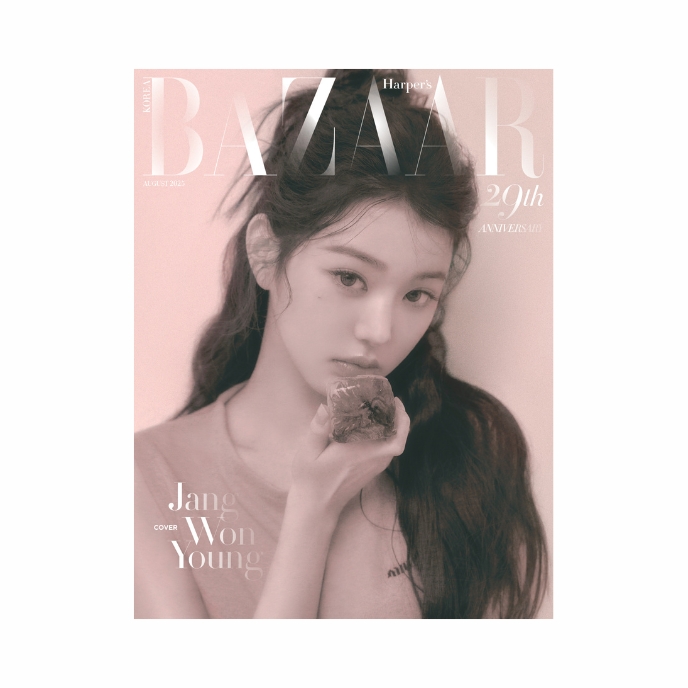 JANG-WONYOUNG-IVE-Harper-s-Bazaar-Korean-Magazine-Aout-2025-cover-A-mkpop