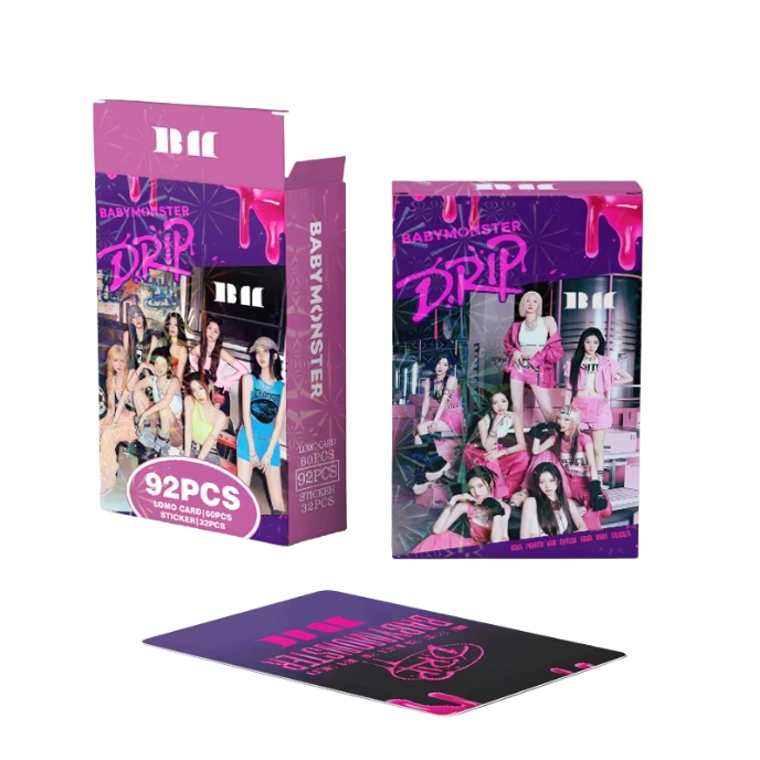 BABYMONSTER-Set-Lomo-Carte-Stickers-DRIP-version-1-mkpop