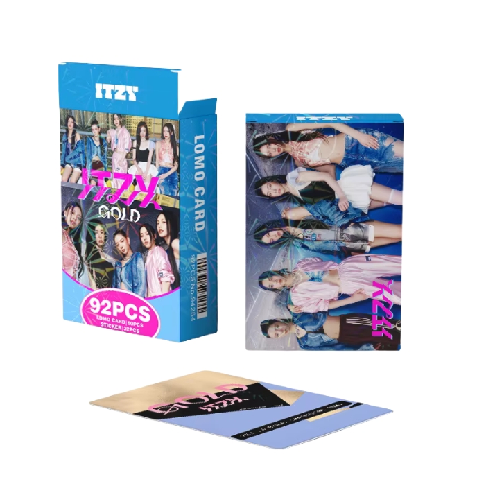 ITZY-Set-Lomo-Carte-Carte-Stickers-GOLD-version-mkpop