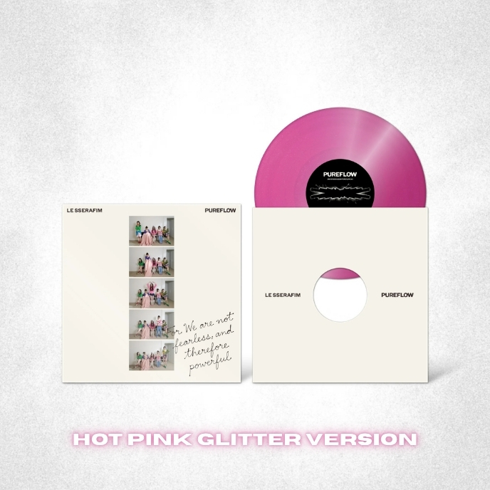 le-sserafim-2nd-studio-album-pureflow-pt1-Vinyl-Hot-Pink-Glitter-Ver-mkpop