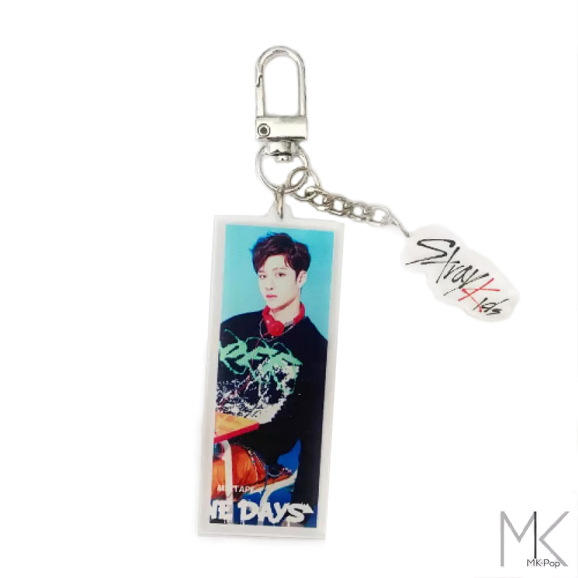 Porte-clés Stray Kids SK-ZOO APT Disque Vinyle "Karma" - En Acrylique Transparent, Design Fan, Pour Sac à Dos Ou Clés