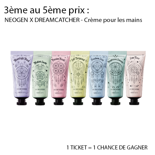 Ticket-mkpop-tombola-spéciale-ouverture-2023-3-5-prix-neogen-dreamcatacher-creme-pour-les-mains