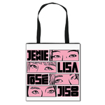 Black-Pink-tote-bag-comics-face-500