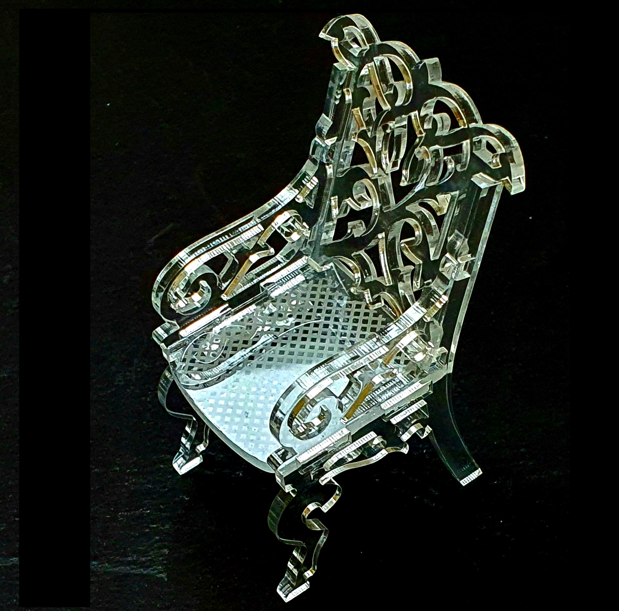 fauteuil miniature cristal