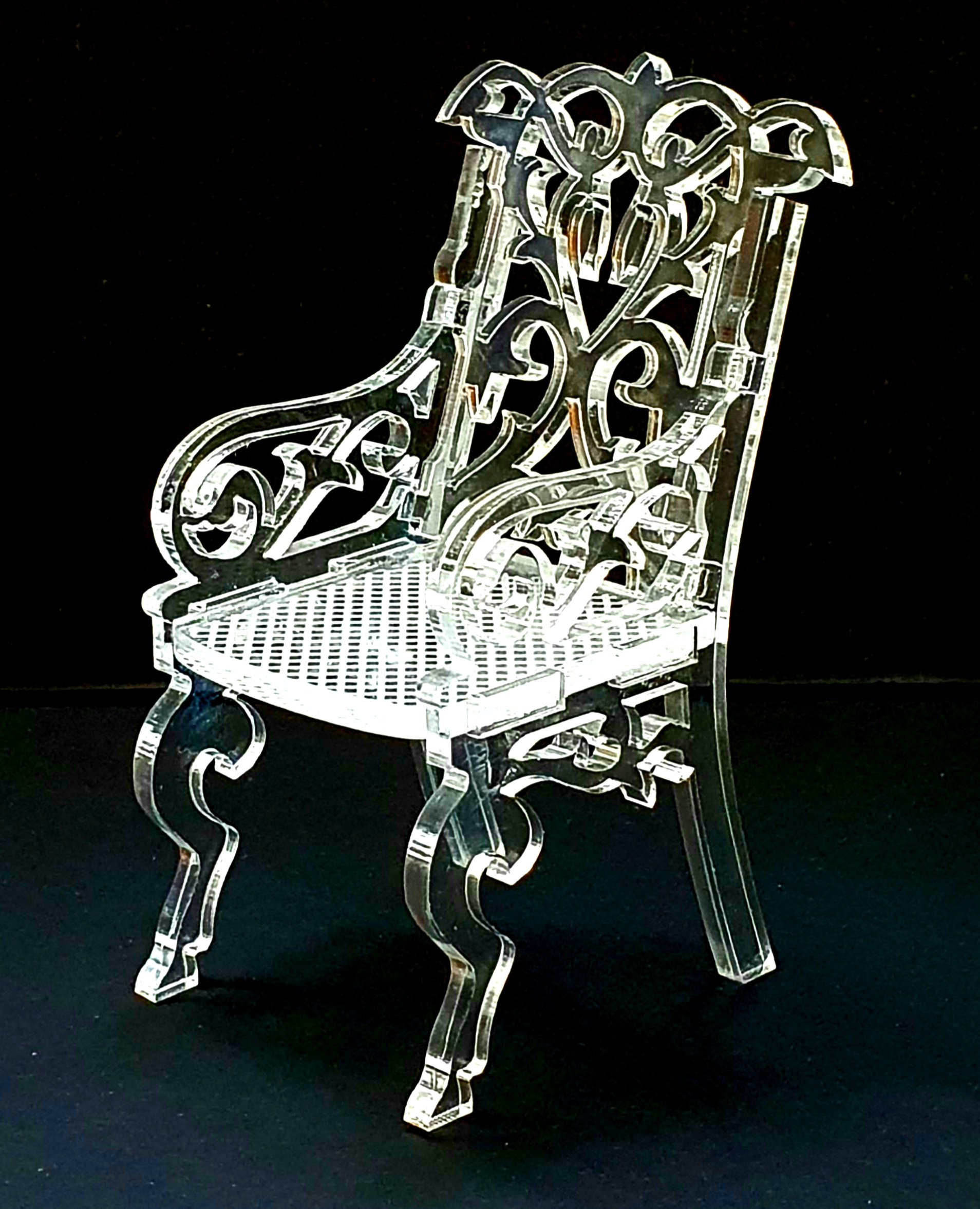fauteuil miniature cristal