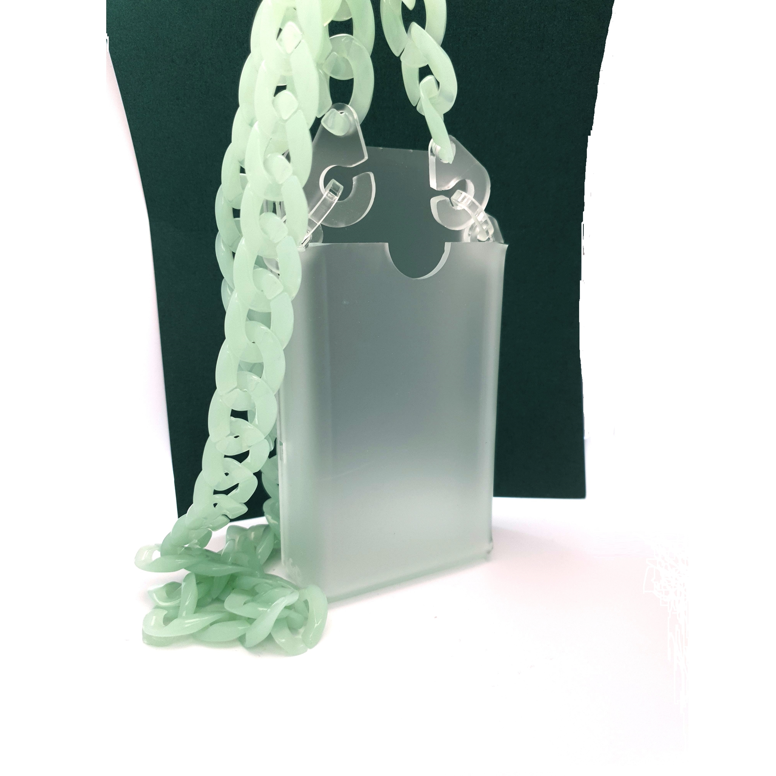 SMARTY BAG mint withgreen chain forsmartphone