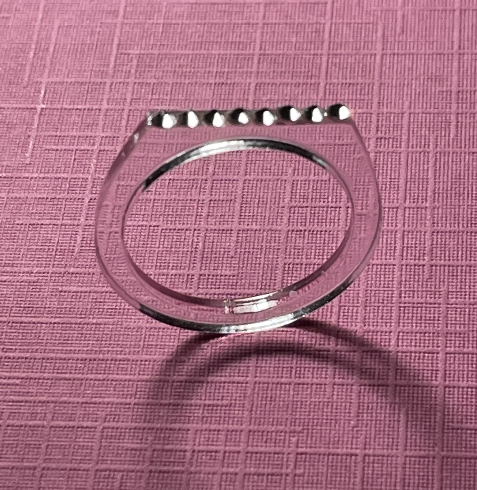 bague cristal barrette à brillants