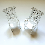 fauteuils miniatures cristal
