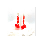 Boucles boutons de roses oranges 9