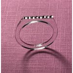 bague cristal barrette à brillants