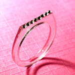 bague cristal barrette à brillants