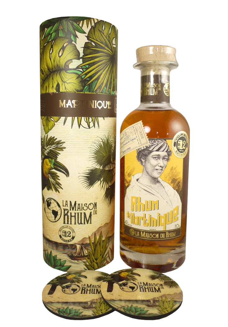 LA MAISON DU RHUM Martinique 9% Distillerie La Mauny 9 sous-verres inclus LA MAISON DU RHUM Martinique 9% Distillerie La Mauny 9 sous-verres inclus