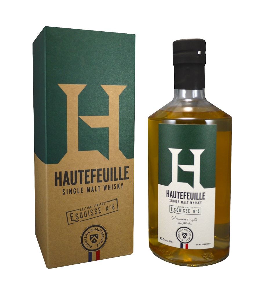 HAUTEFEUILLE Esquise N°6 43,3 %  Édition Limitée  Whisky Français Tourbé