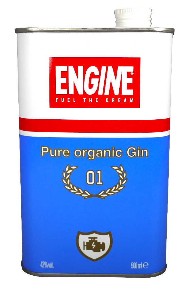 Gin ENGINE 42 % | Infusé avec de la Sauge et du Citron de la côte Amalfitaine | Quantité Limitée | Gin Italien Bio