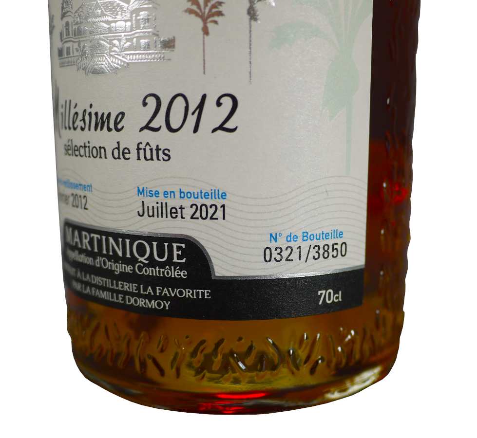 LA FAVORITE Millésime 2012 49,3 % | Édition Limitée | Rhum Vieux Agricole de la Martinique