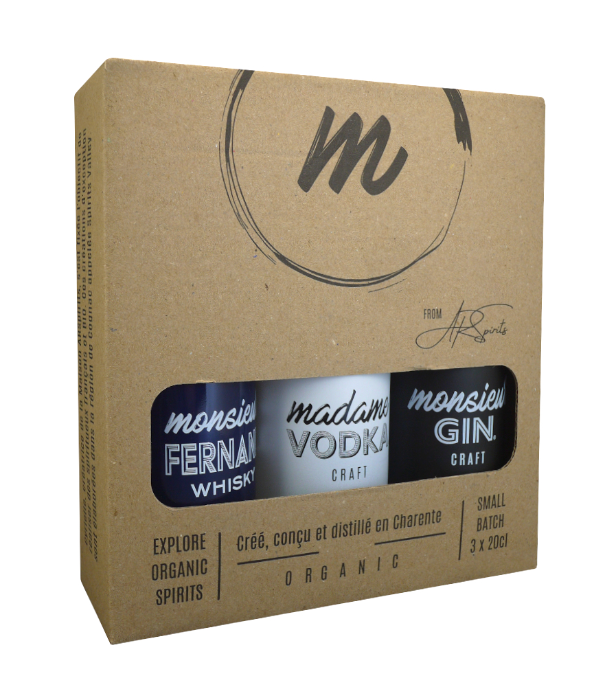 COFFRET Trilogie Monsieur Fernand Whisky, Madame Vodka