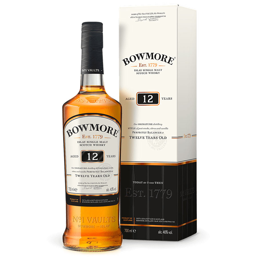 BOWMORE 12 ans 40 % | Single Malt Whisky Tourbé, Islay