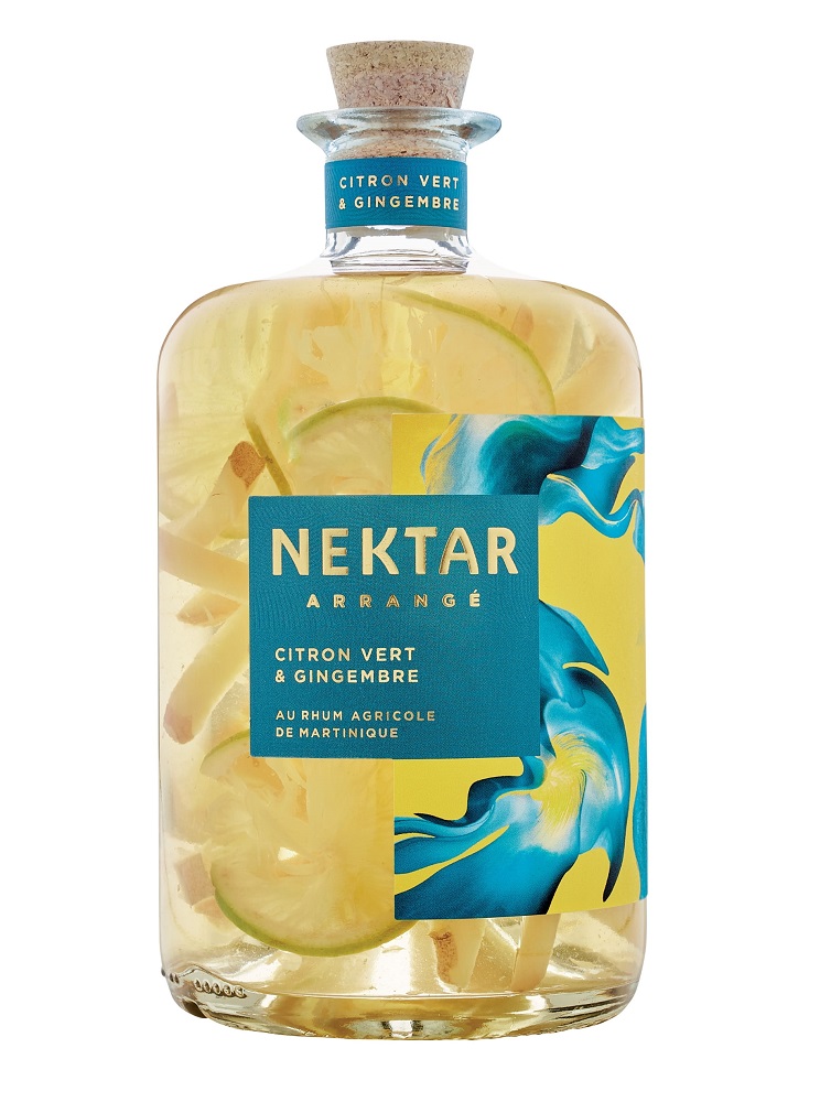 NEKTAR Rhum Arrangé 28 %  Citron Vert &amp; Gingembre  au Rhum Agricole de la Martinique