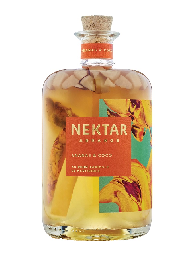 NEKTAR Rhum Arrangé 28%  Ananas &amp; Coco  au Rhum Agricole de la Martinique
