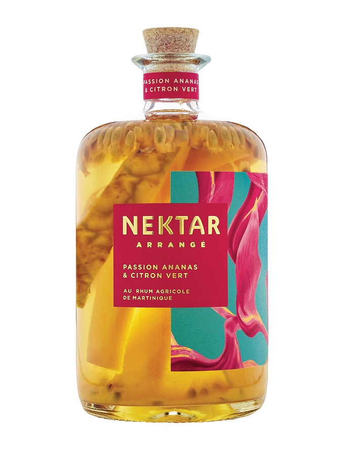 NEKTAR Rhum Arrangé 28 %  Passion, Ananas &amp; Citron vert  au Rhum Agricole de la Martinique
