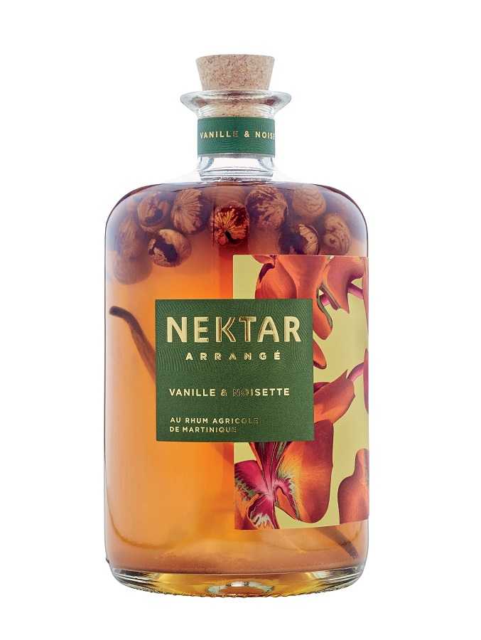 NEKTAR Rhum Arrangé 28 %  Vanille &amp; Noisette  au Rhum Agricole de la Martinique