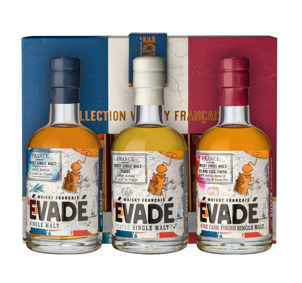 ÉVADÉ le Coffret Trilogie  3 bouteilles (20cl)  Whisky Français (1)