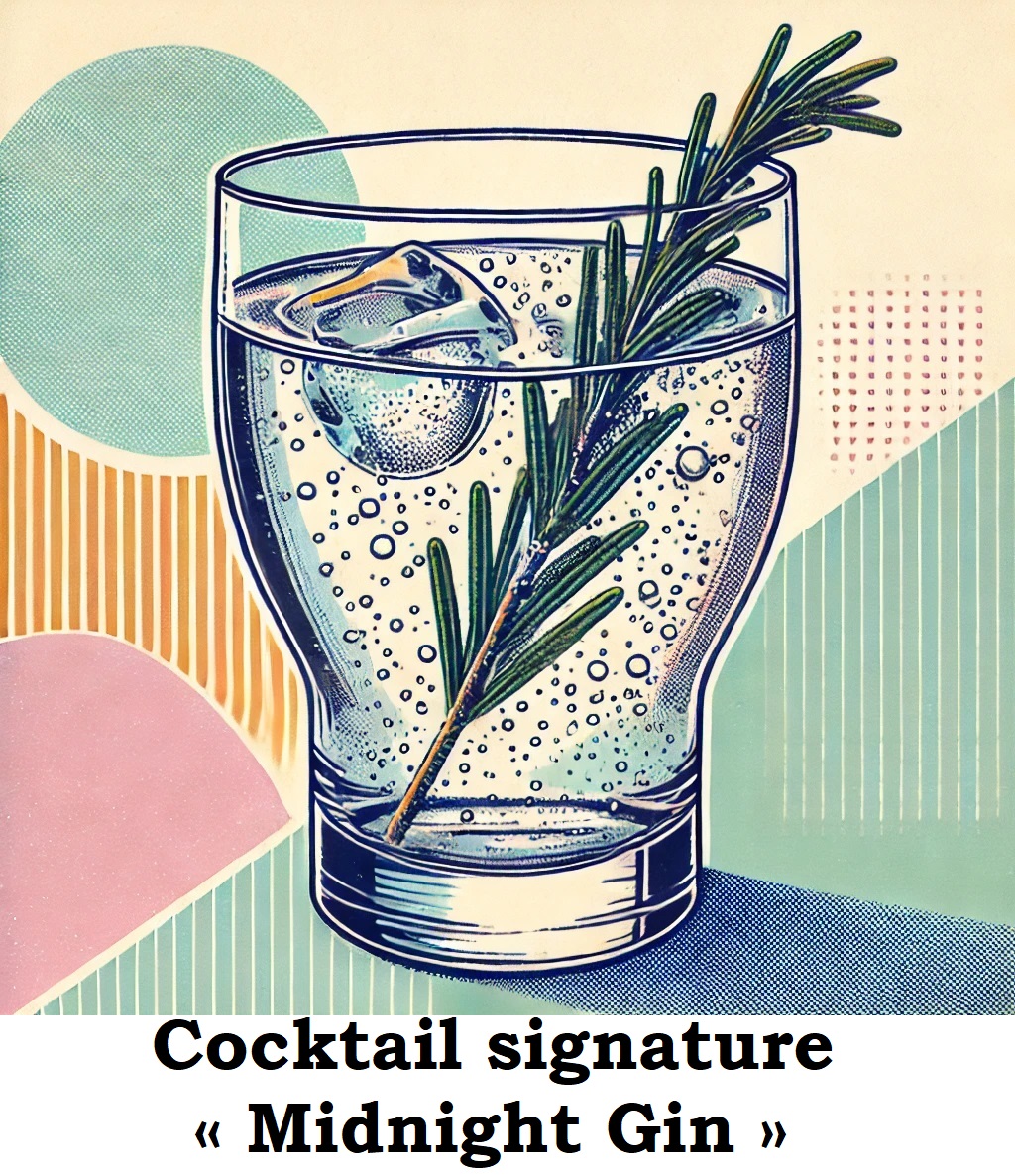 Cocktail signature « Midnight Gin »