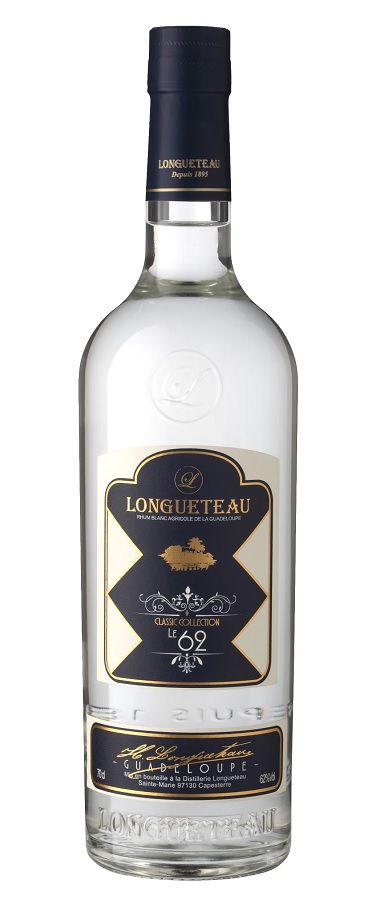 LONGUETEAU Le 62 Rhum Blanc Agricole de la Guadeloupe