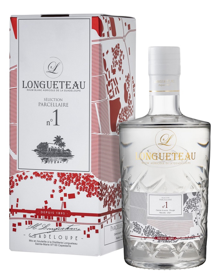 LONGUETEAU Sélection Parcellaire N°1 55 % Millésime 2022 Rhum Agricole de la Guadeloupe bouteille etui