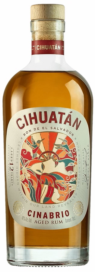 CIHUATÁN Cinabrio 12 ans 40 % Coffret  2 Verres de Dégustation  Rhum du Salvador