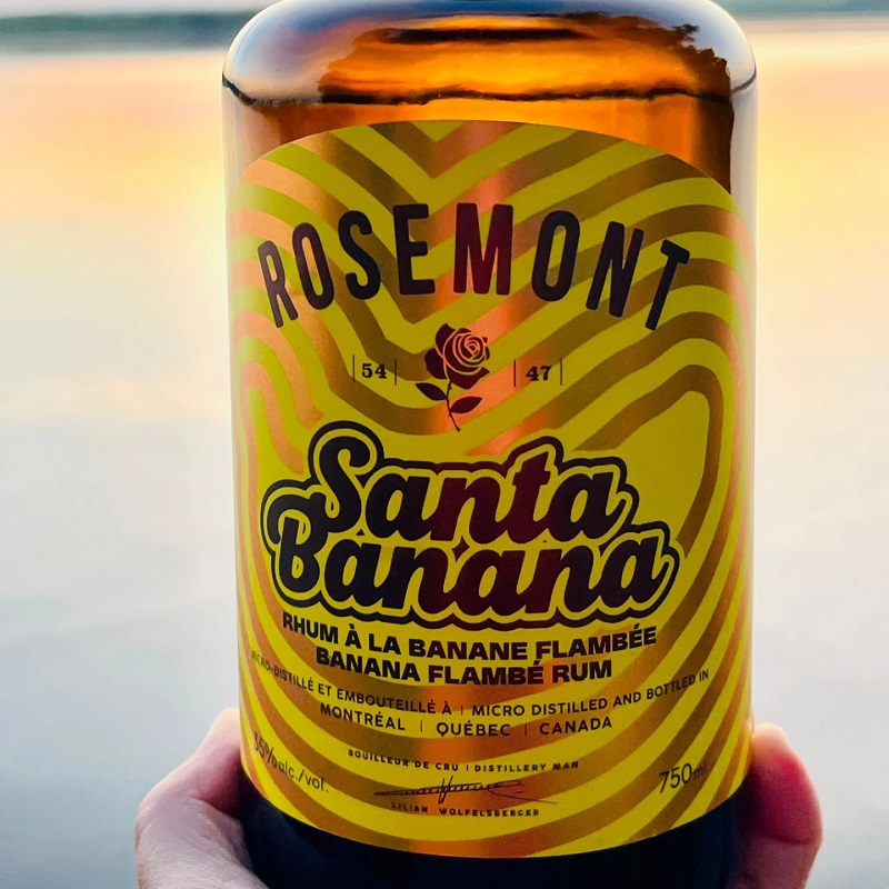 ROSEMONT Santa Banana 35 % | Boisson spiritueuse à la banane flambée | Distillerie de Montréal