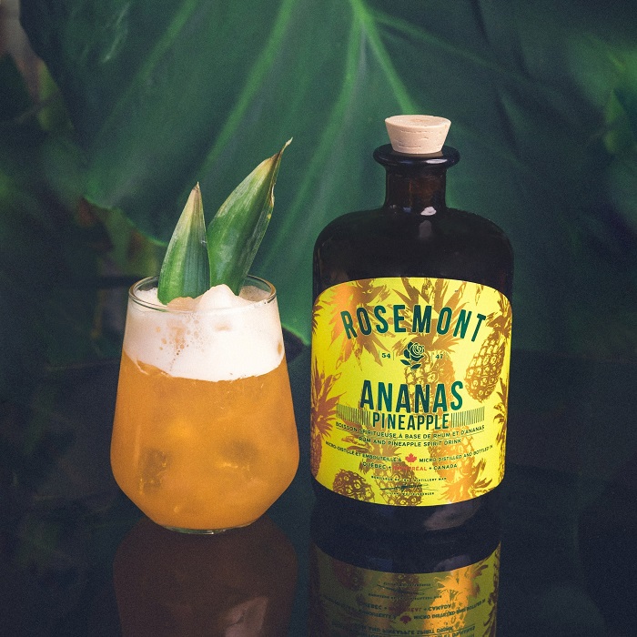 ROSEMONT Ananas  40 % | Boisson spiritueuse à lAnanas | Distillerie de Montréal