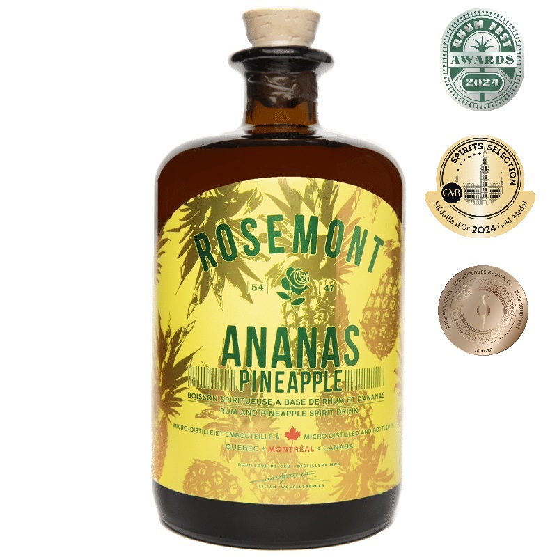 ROSEMONT Ananas  40 % | Boisson spiritueuse à lAnanas | Distillerie de Montréal