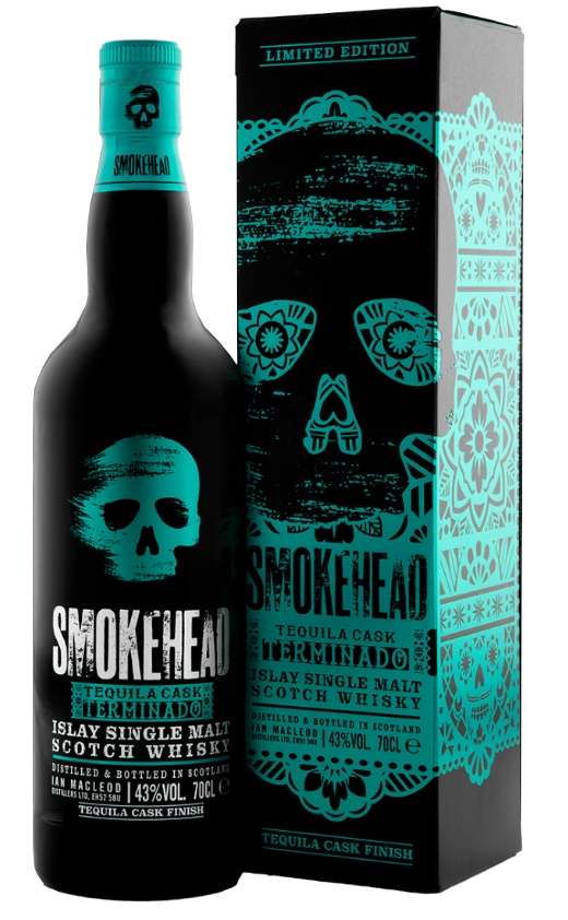 SMOKEHEAD Tequila Cask Terminado 43 % | Finition en fût de Tequila | Whisky Écossais d’Islay Tourbé