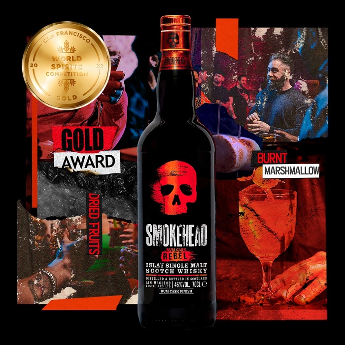 SMOKEHEAD Rum Cask Rebel 46 % | Whisky tourbé écossais au caractère rebelle