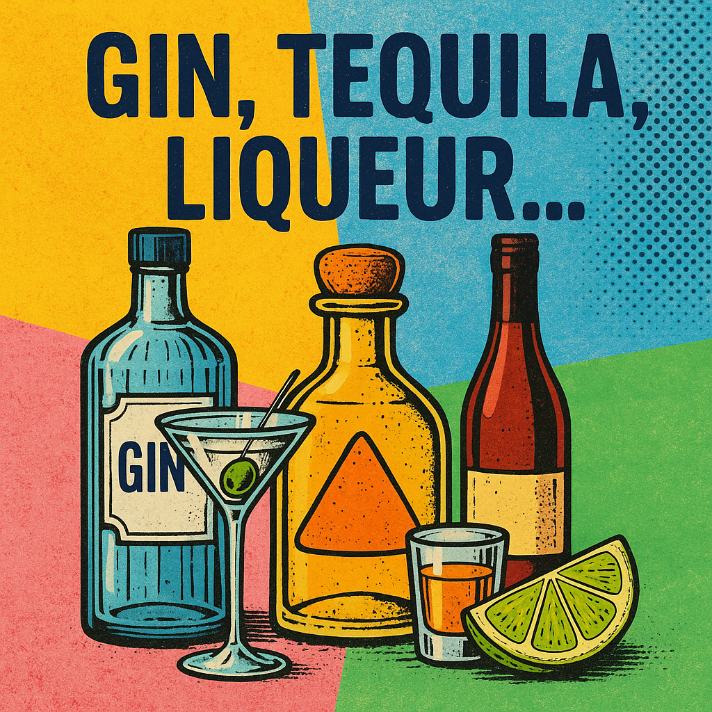 gin tequilla vodka liqueur