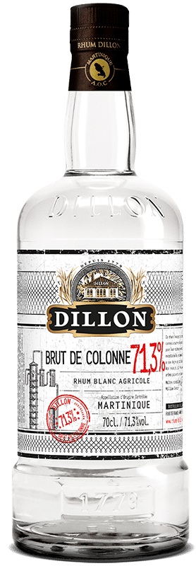 DILLON Brut de Colonne 71,3 % | Le Rhum Blanc Agricole à l’état pur | Martinique