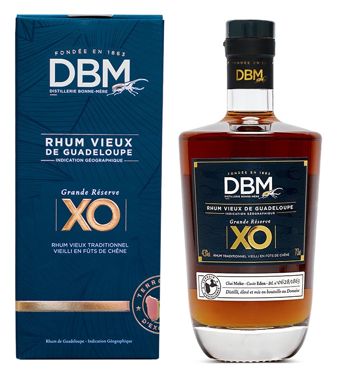 Rhum DBM XO Grande Réserve 43 % | Cuvée Calypso | Rhum Vieux de la Guadeloupe