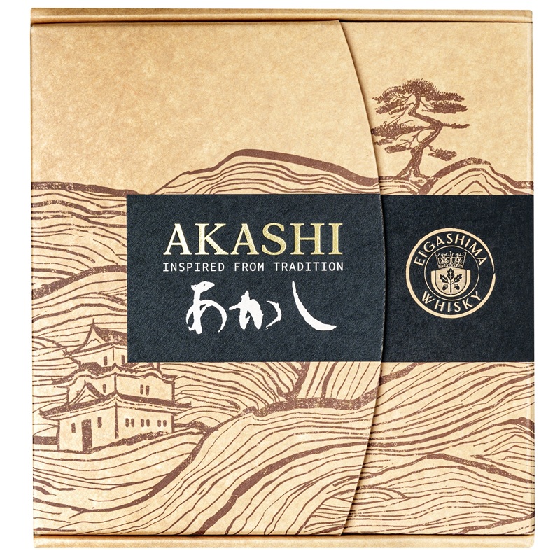 AKASHI Meïsei 40 % | Coffret Dégustation - 2 verres en Porcelaine | Whisky Japonais