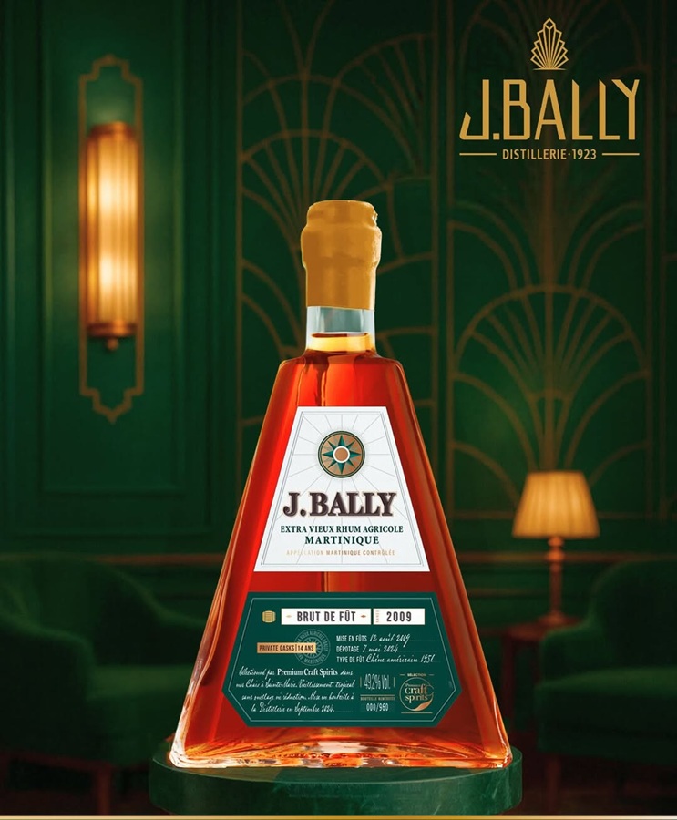 J.BALLY Brut de Fût 49,2 % | Millésime 2009 | Rhum Vieux Agricole de la Martinique