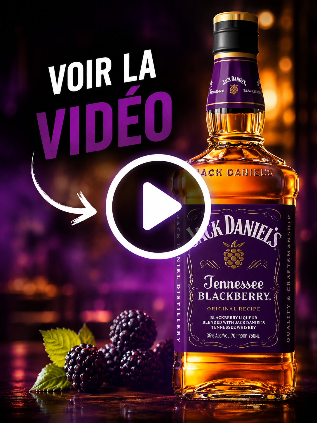 JACK DANIEL’s Blackberry 35 % | Whisky Aromatisé à la Mûre vidéo