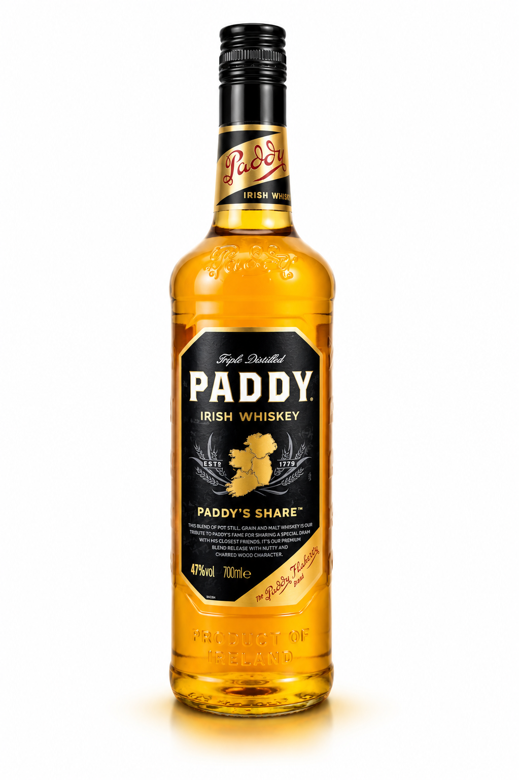 PADDYS SHARE 47% | Whiskey Irlandais Vieilli en Fûts de Sherry