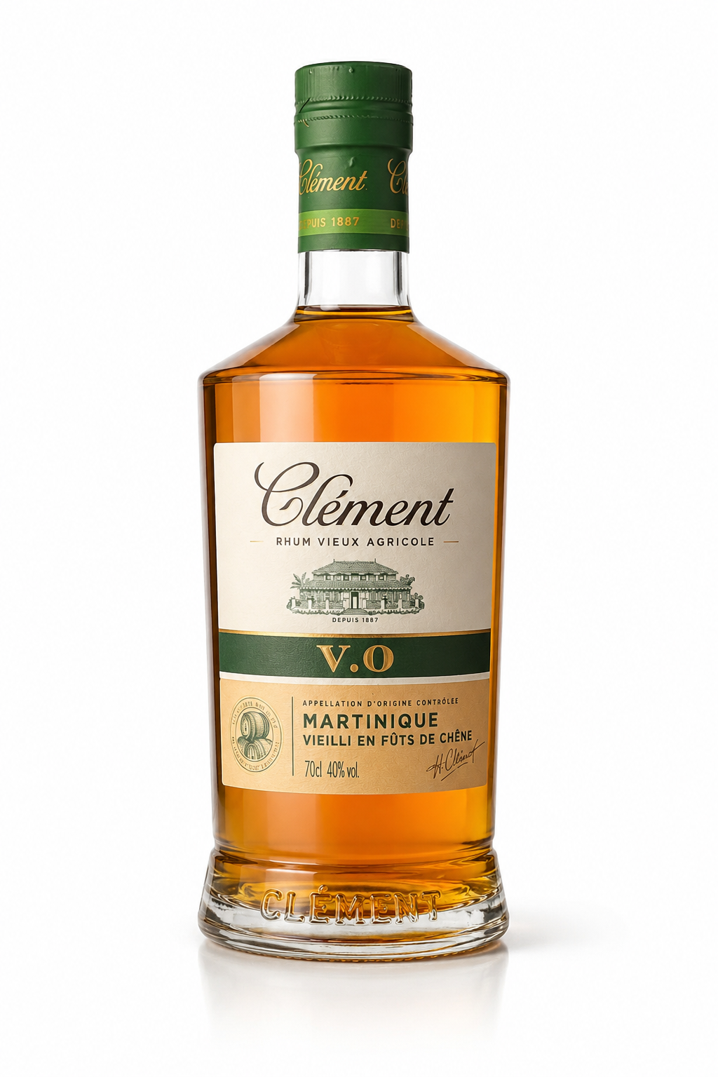 CLEMENT Rhum Vieux Agricole V.O 40%  Rhum Agricole, Martinique
