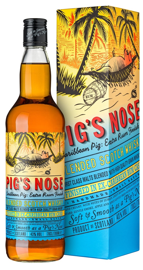 PIG'S NOSE Rum Cask Finish 43% | Whisky Écossais | 2 ans en Fûts de Rhum