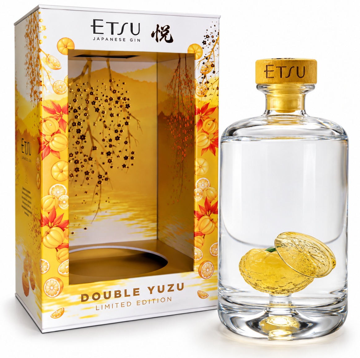 ETSU Double YUZU 43 % | Édition Limitée | Yuzu en verre soufflé