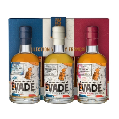 ÉVADÉ le Coffret Trilogie  3 bouteilles (20cl)  Whisky Français (1)