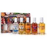 Coffret dégustation New Grove 5 rhums de l'île Maurice en mignonnettes de 5 cl avec étui cadeau.