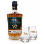 DBM VO 43 % | Coffret Rhum   2 Verres | Rhum Vieux de Guadeloupe